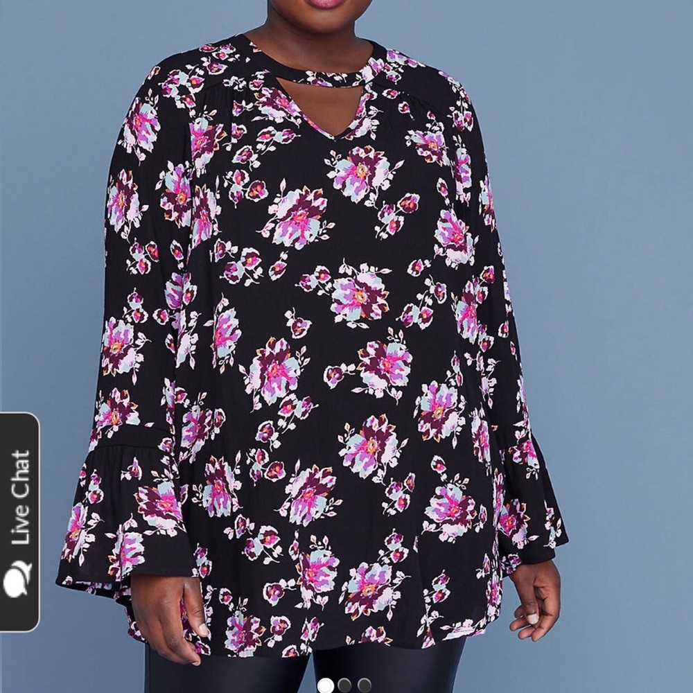 Black floral top